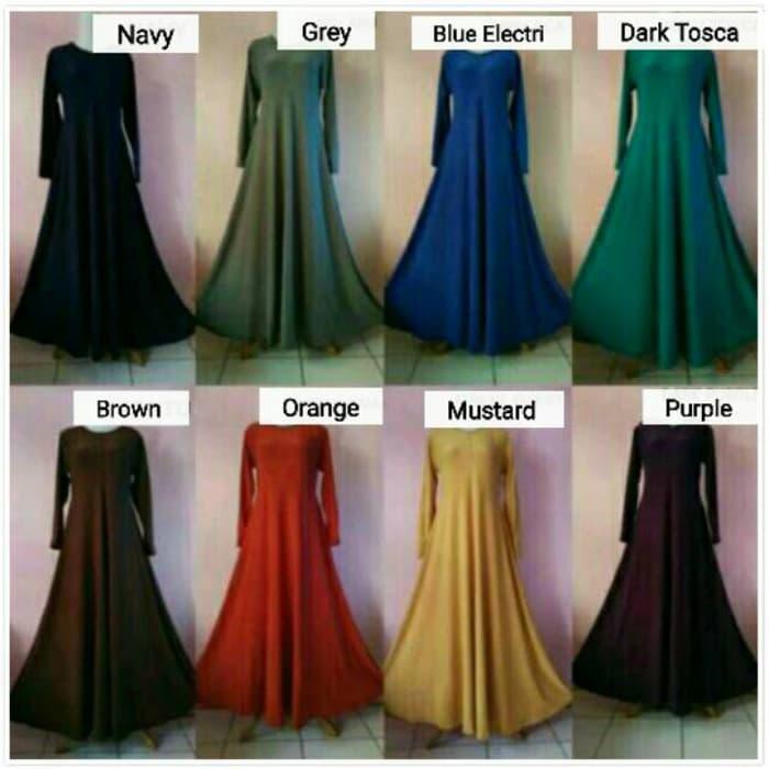 Paling Baru Gamis Polos Jersey / Gamis Polos Jersey Zoya / Gamis Premium Murah - Orange Paling Murah