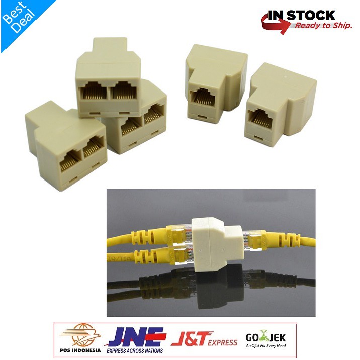 BAREL RJ45 DOUBLE - CABANG - BARREL UTP DOUBLE