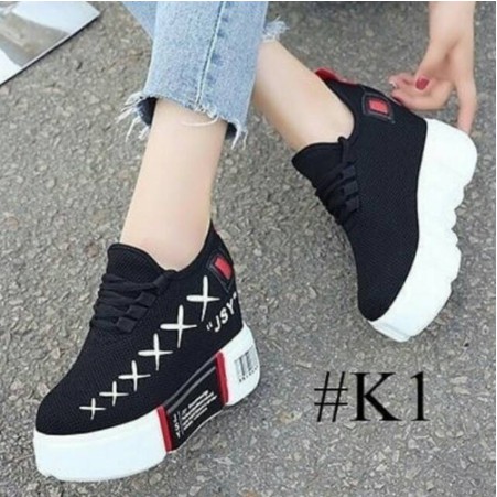 Sepatu Wanita Tinggi 6.5cm Sneakers Olahraga Balenciaga Kasual Sepatu Hak