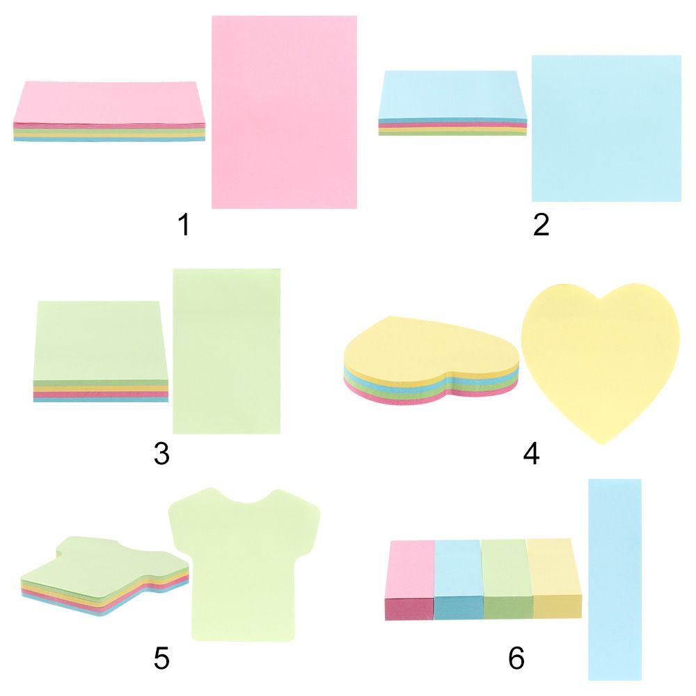 TOP Sticky Note Pads Self-Adhesive Candy Color Stationery Kertas Nota Sederhana