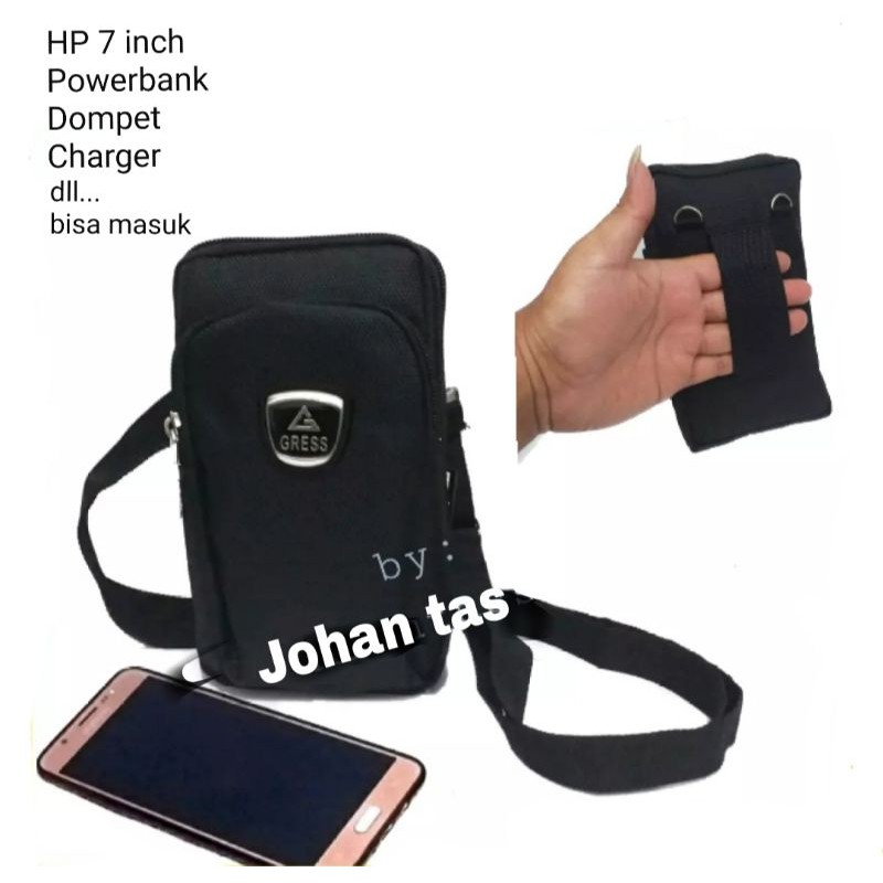 Tas selempang pria gress mini-Tas hp-Tas sarung hp-Tas selempang-Tas pinggang