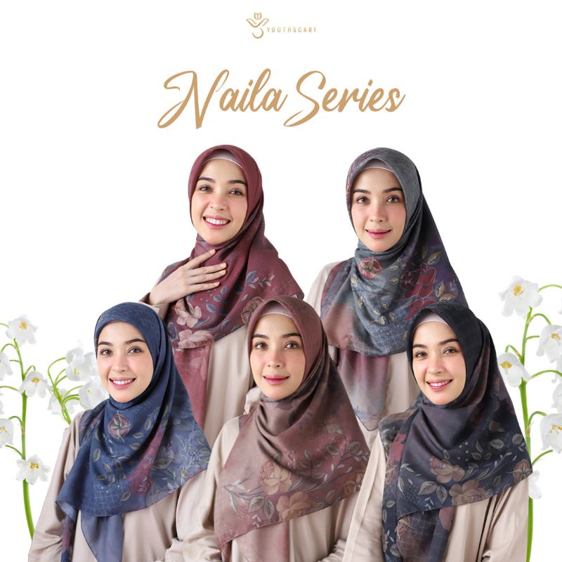 HIJAB VOAL PRINTING - HIJAB SEGI EMPAT - YOUTHSCARF - NAILA SERIES (REGULER)