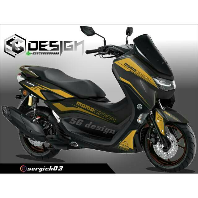 Striping cutting yamaha new nmax variasi gold momo design