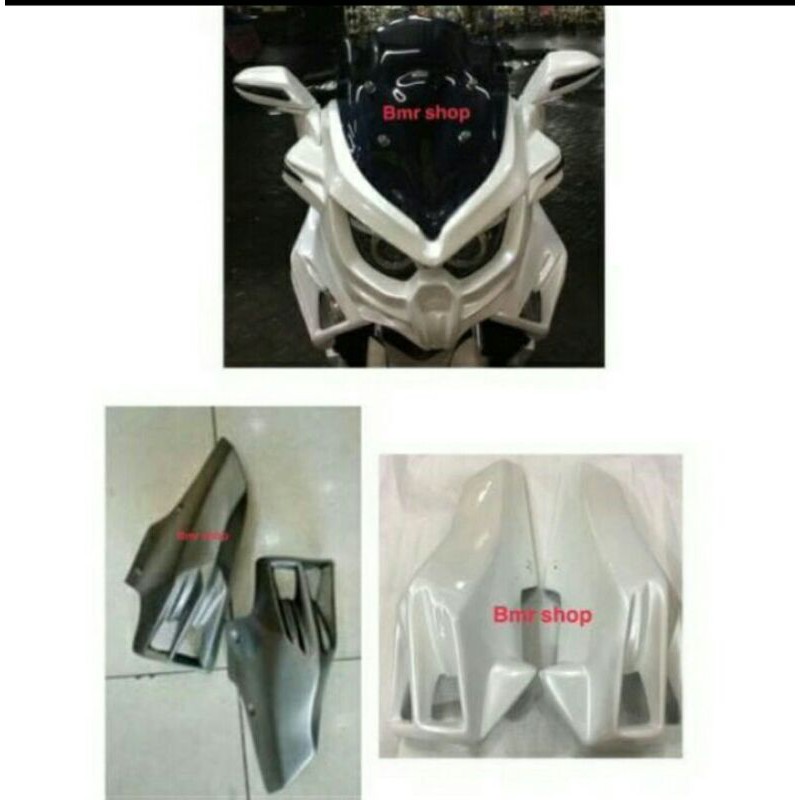 cover sein nmax old model predator , tutup sen depan nmax custom , pelindung sein nmax model predato