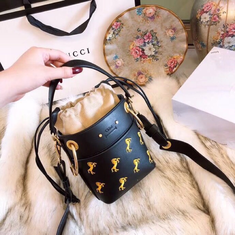 ALA CHLOE ROY MINI HORSES BUCKET BAG SLING BAG TABUNG MINI LEATHER