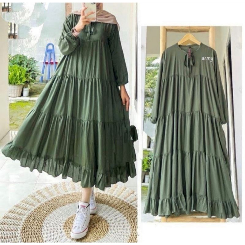 SUKMA MIDI DRESS POLOS / SOJIN MIDI / MIDI DRESS TERBARU WANITA KEKINIAN / DRESS RAYON POLOS TERBARU