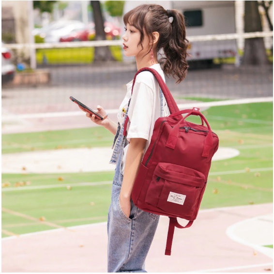 Tas Ransel Kekinian Murah Bagus Punggung Backpack Bahu Korea Import Lokal Original Favorit Perempuan Wanita Cewek