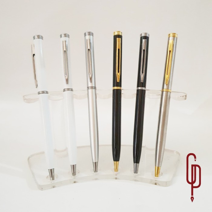 

MURAH Pulpen Metal Paku Medium / Pulpen Besi Promosi Bisa Cetak Logo - Stainless Silve