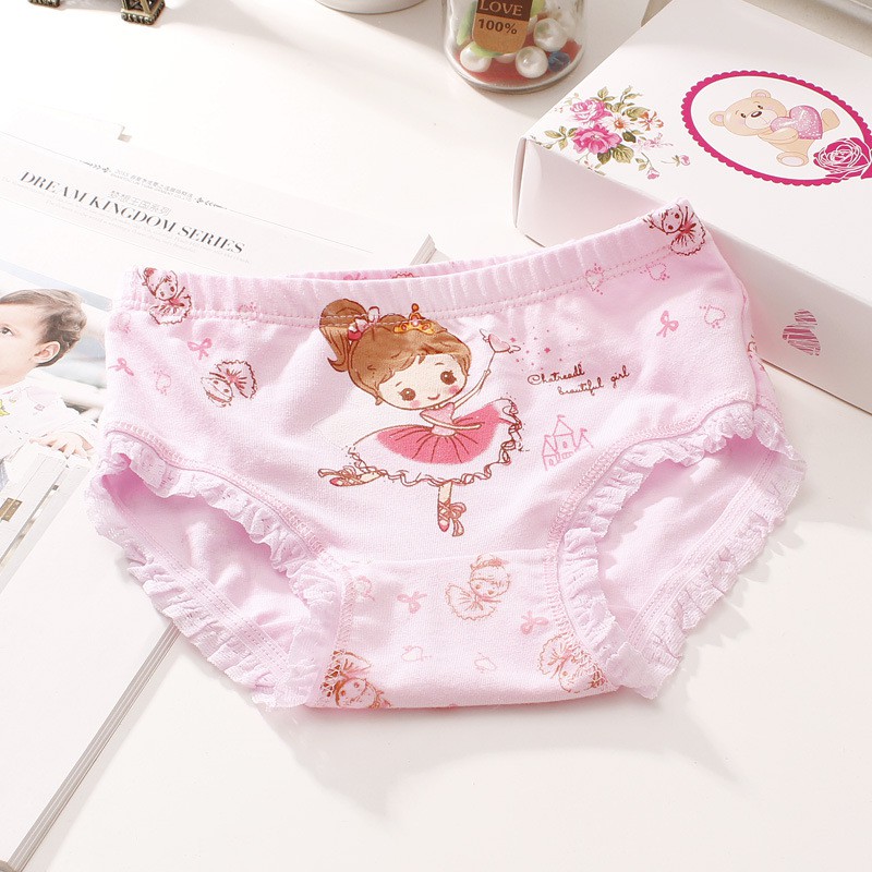 3 PCS Gadis Lucu Celana Dalam Katun Renda Lembut Pakaian Dalam CD Bayi