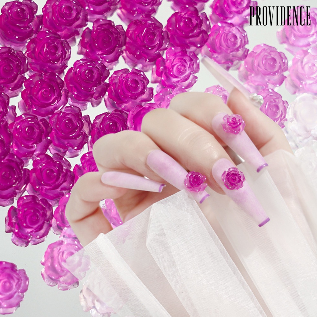 Providence Ornamen Bunga Camellia 3D Bahan Resin Untuk Dekorasi Nail Art DIY