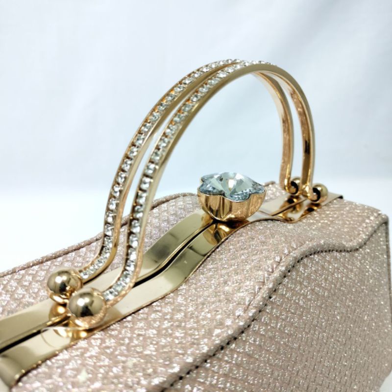 Model Baru! Clutch Pesta Farnell Import Tas Kondangan Wanita Diamond  21301