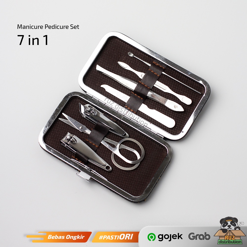 Menicure Pedicure 7 In 1 Nail Art Set - Alat Manikur Set 7in1