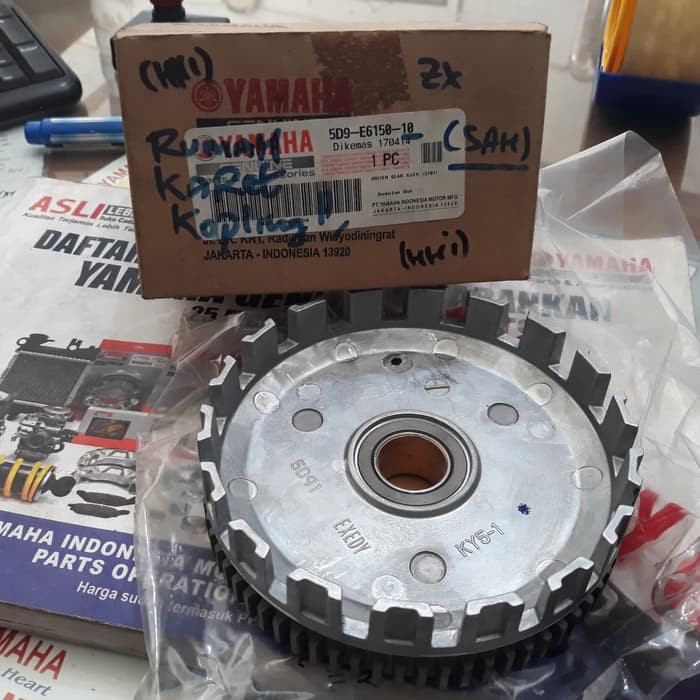 (100% ASLI ) RUMAH ALUMUNIUM KOPLING (5D9-E6150-10) JUPITER-Z NEW SALIB BARU Mantap Gan