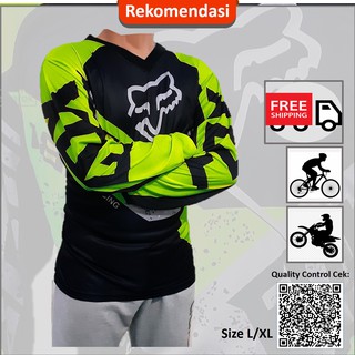 Kaos Jersey  Sepeda  Gunung  FLY Hijau Baju  Jersy Sepeda  MTB  