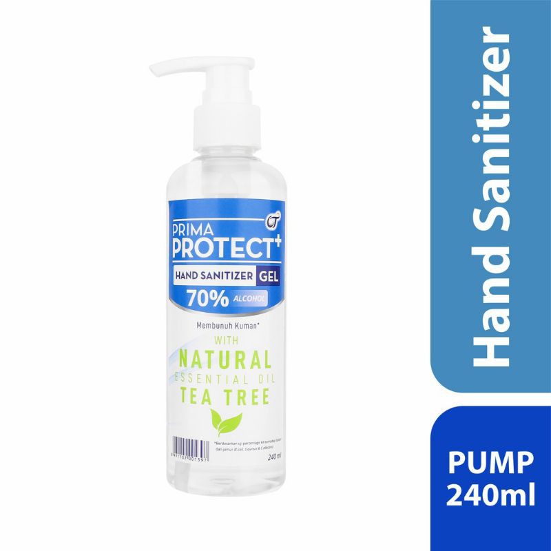 Hand Sanitizer Prima Protect 240ml Gel(model tutup pump)