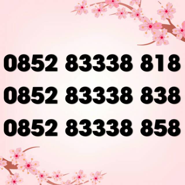 Nomer cantik simpati 0852 83338xxx