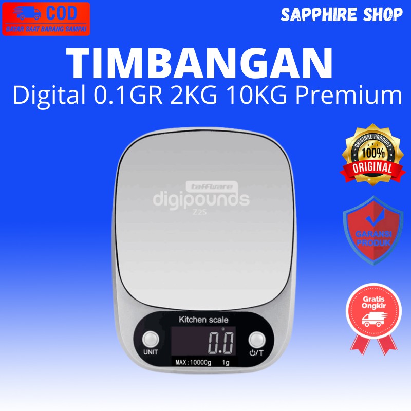 Timbangan Digital 0.1gr 2kg 10kg Premium Kitchen Scale High Quality Mini Scale Kopi Dapur Kue Coffee