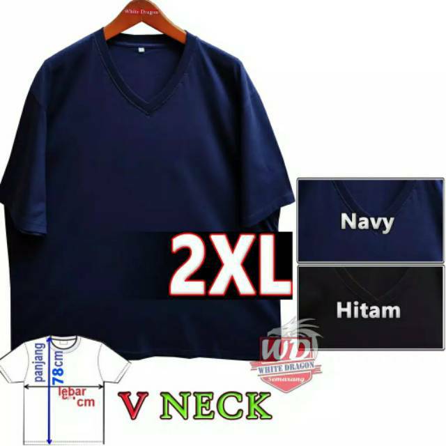  Kaos  Big  Size  2XL Lebar 60cm Panjang 78cm kaos  polos JUMBO 