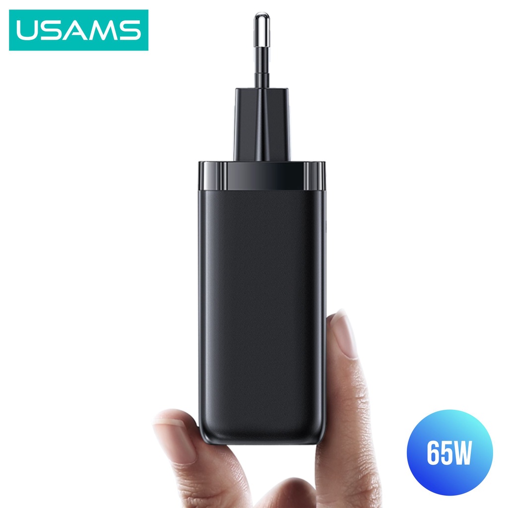 USAMS T47 Adapter Super Si Fast Charger Dual Port 65W