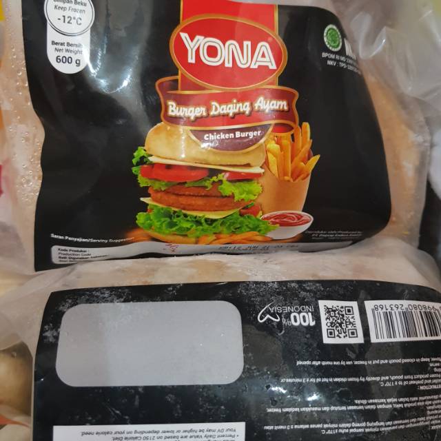 

Burger ayam tebal yona chicken burger 600 gram