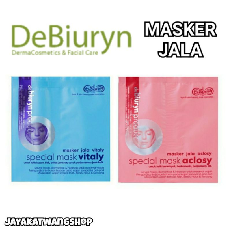 [1 SACHET] DEBIURYN Masker Jala Aclosy Anti Acne &amp; Vitaly Flek 20 Gram