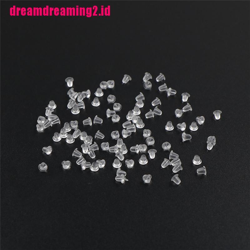 （✔✔❤100 Pcs Aksesoris Perhiasan Anting Bentuk Peluru Bahan Karet