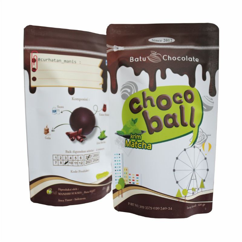Batu Chocolate - Chocoball Matcha / Green Tea  - Oleh Oleh Khas Malang