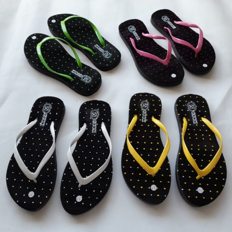 Sandal Jepit GC Motif Bintik New