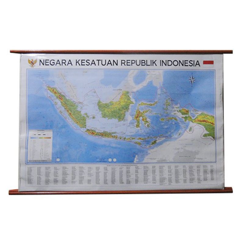 

Perlengkapan sekolah Peta Indonesia Ukuran besar 120x175cm