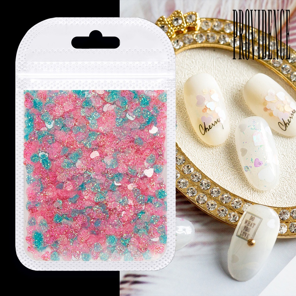 1 Kantong Payet Kuku Bentuk Hati Tahan Pudar Untuk Dekorasi Hadiah Ulang Tahun