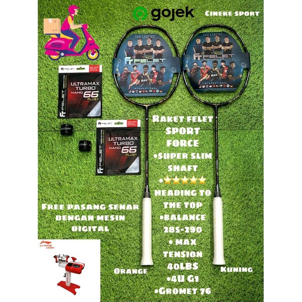 Raket Badminton Felet Sport Force 40 LBS ORIGINAL