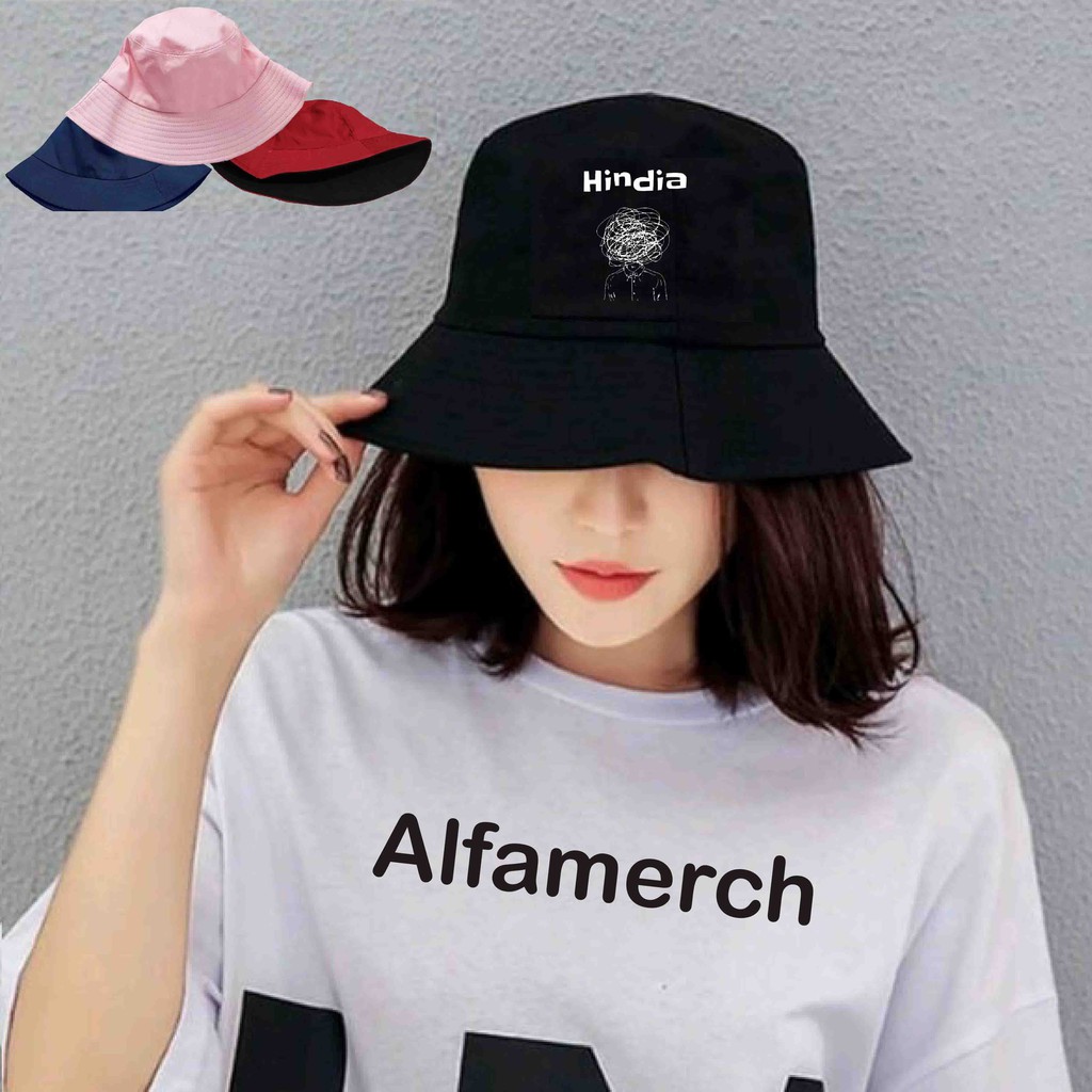 Topi Bucket HINDIA Keren Pria Wanita Distro KAOS PRIA KEREN Terlaris