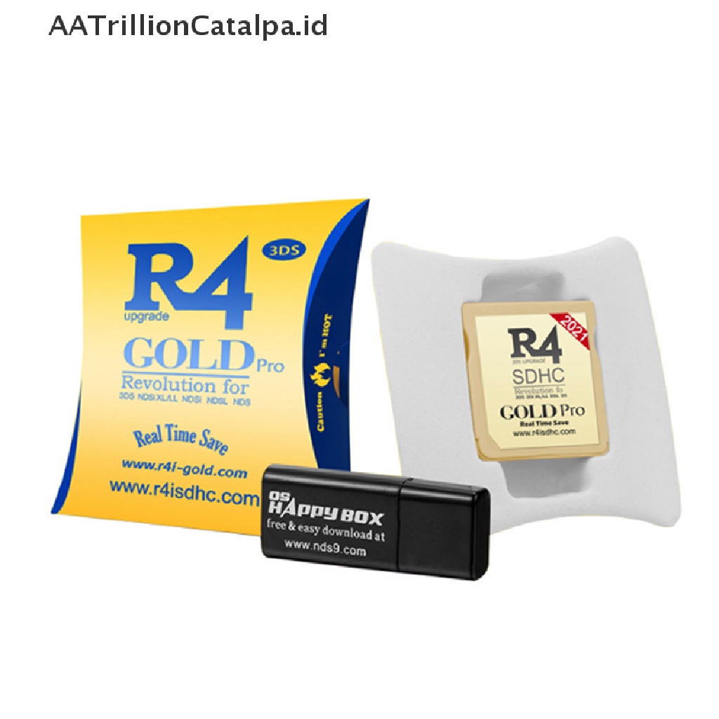 Aatrillioncatalpa 2021 R4 Gold Pro SDHC Dengan Adapter USB Untuk DS / 3DS / 2DS / Revolution Cartridge