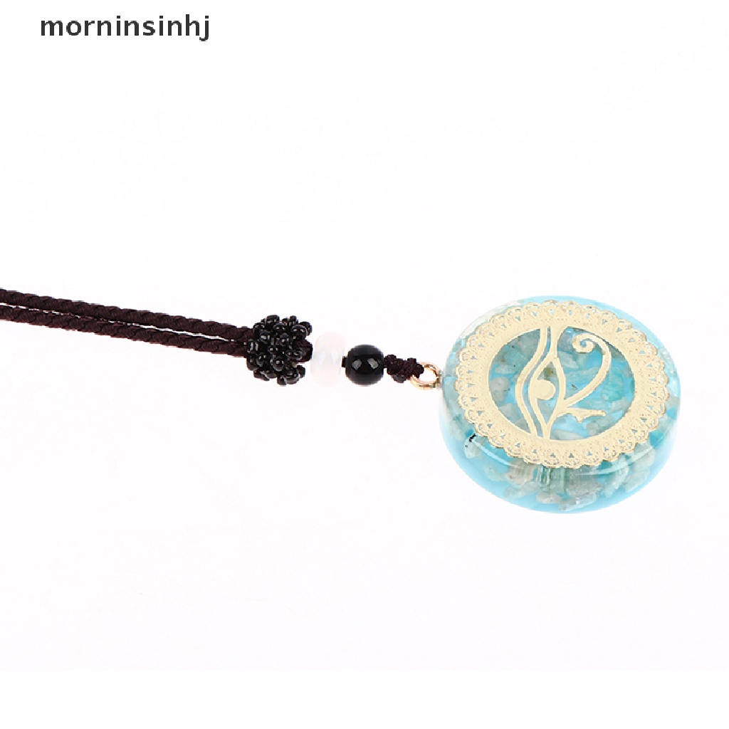 Mornin 1pc Kalung Rantai Liontin Mata Horus Amazonite Untuk Pria / Wanita