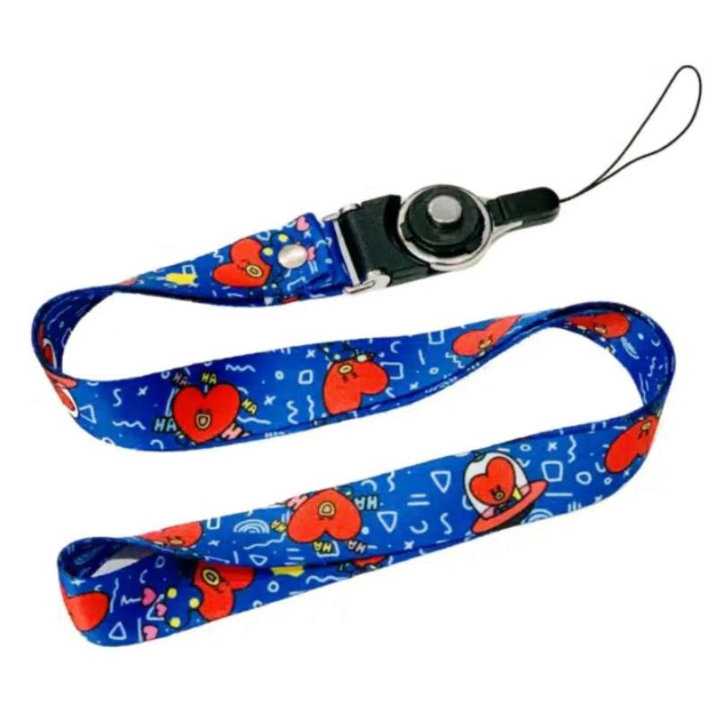 STRAP HP BT21 TOMBOL KLIK  TALI GANTUNGAN HP