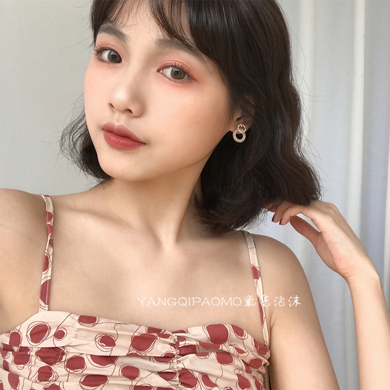 Elegan Korea asimetris anting-anting wanita baru fashion semua yang sesuai dengan sederhana gaya din