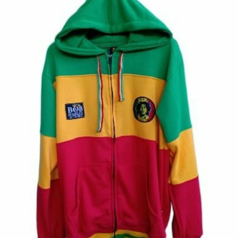 hoodie jaket rasta Bob marley reggae jamaika