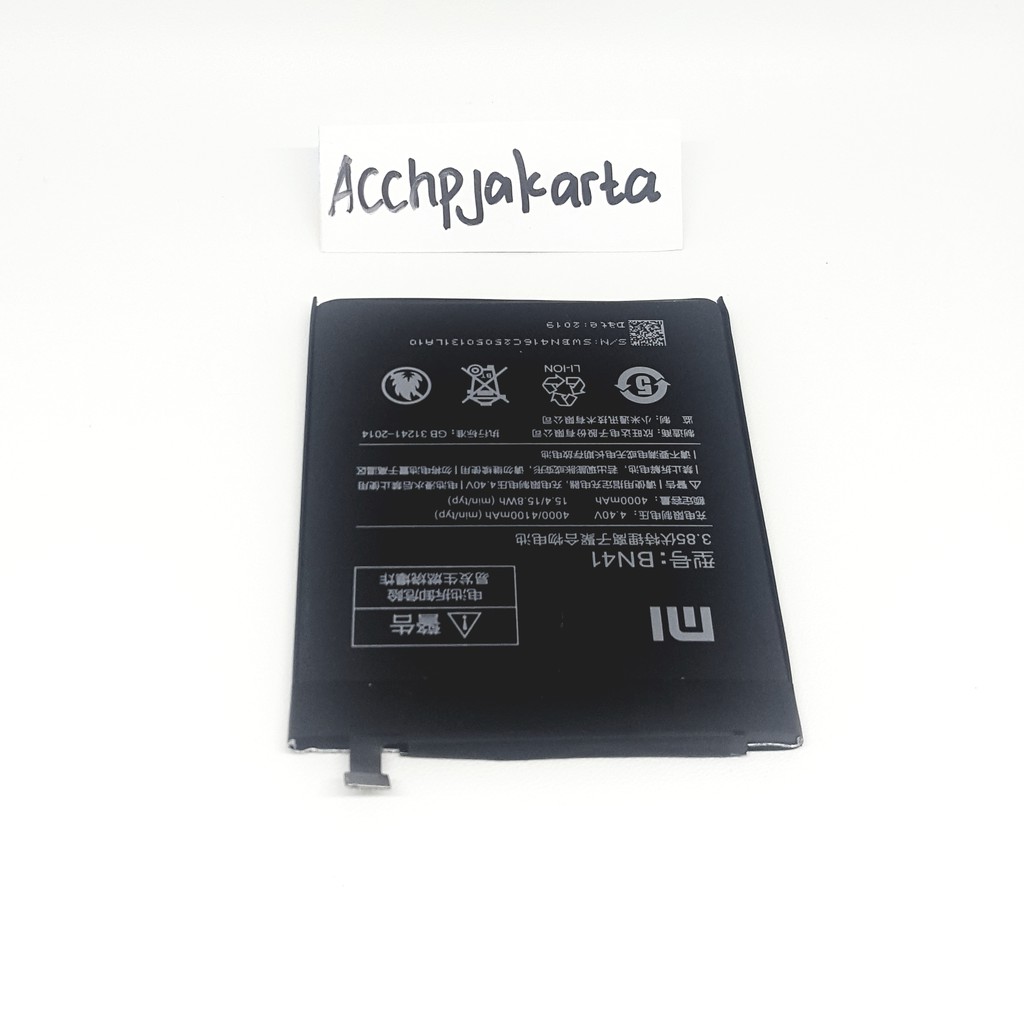 Baterai XiaoMi Redmi Note 4 Mediatek BN41 Original Batre Batrei Xiaumi BN 41 Xiao Mi Battery