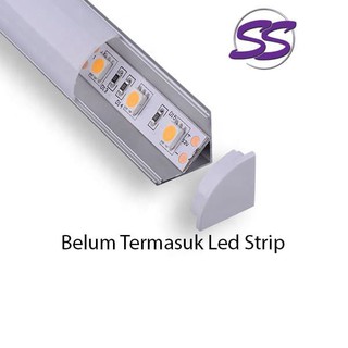 Jual LED Profile Cover Casing Housing LED Strip Rigid Alumunium L 1