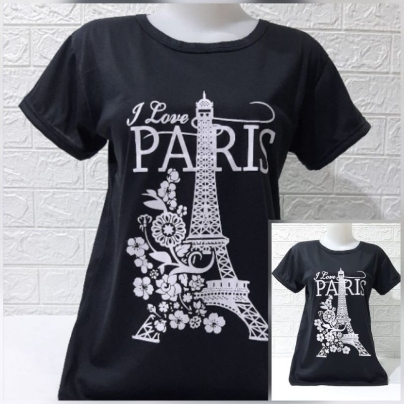 kaos cewek cantik Paris harga grosir