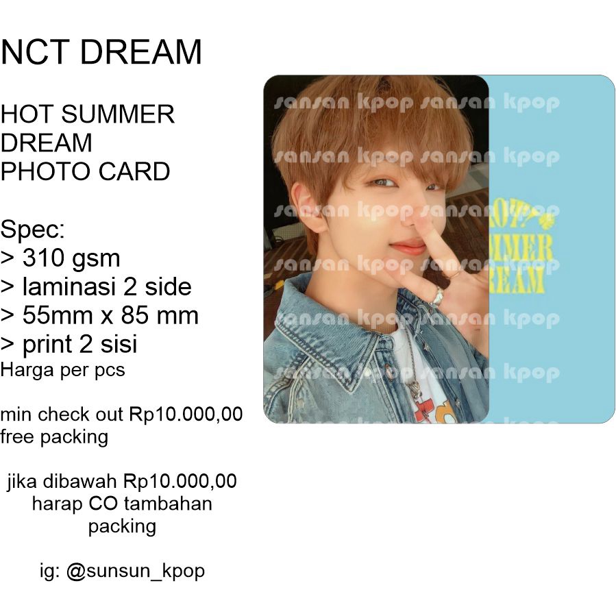 photocard nct dream AR versi HOT SUMMER