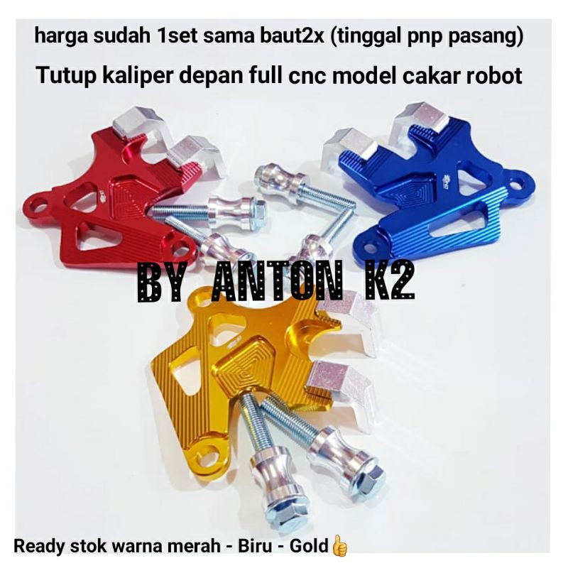 PELINDUNG/TUTUP KALIPER-CALIPER DEPAN VARIASI AKSESORIS MOTOR JUPITER/JUPITER Z/JUPITER MX OLD/MX NE