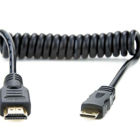 Atomos Full HDMI to Mini HDMI Coiled Cable (30cm - 45cm) / KABEL KONEKTOR KAMERA