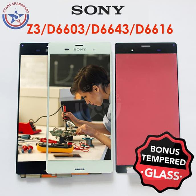 GRATIS ONGKIR SONY LCD XPERIA Z3 D6603 D6643 D6616 D6653 L55T TOUCHSCREEN FULLSET - PUTIH TERLARIS