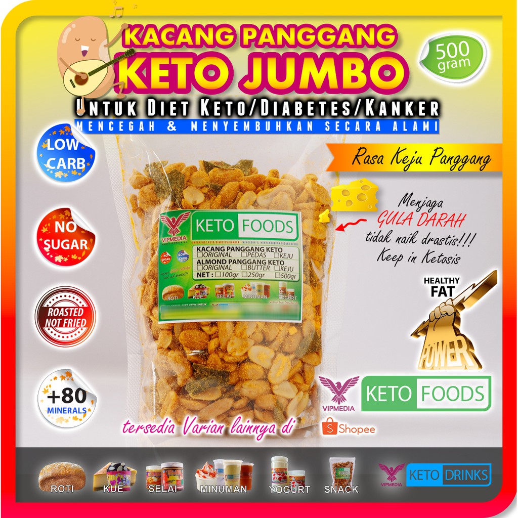 

KACANG PANGGANG KETO JUMBO KEJU 500 GRAM (PLASTIK SEAL)