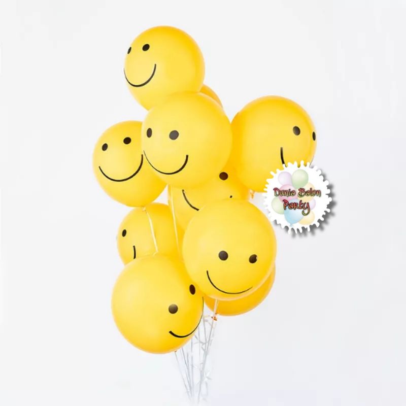 Balon Latex Doff Smile / Balon Latex Smile / Balon Karet Motif Smile ( isi 10pcs )