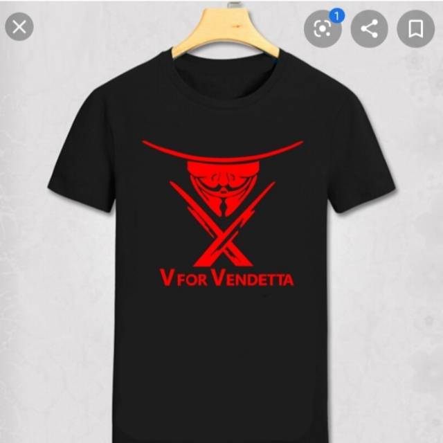 Kaos Oblong V for Vendetta