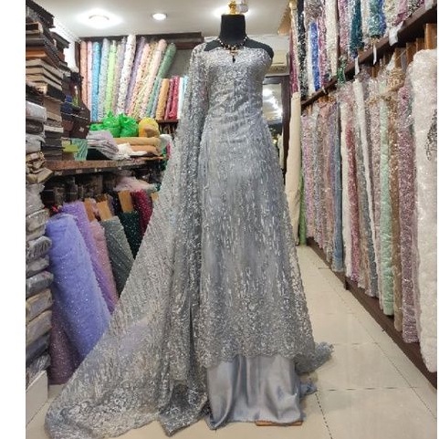 Kain Tile Brokat Majestic Rain Dress B D#3 No 1 Silver.