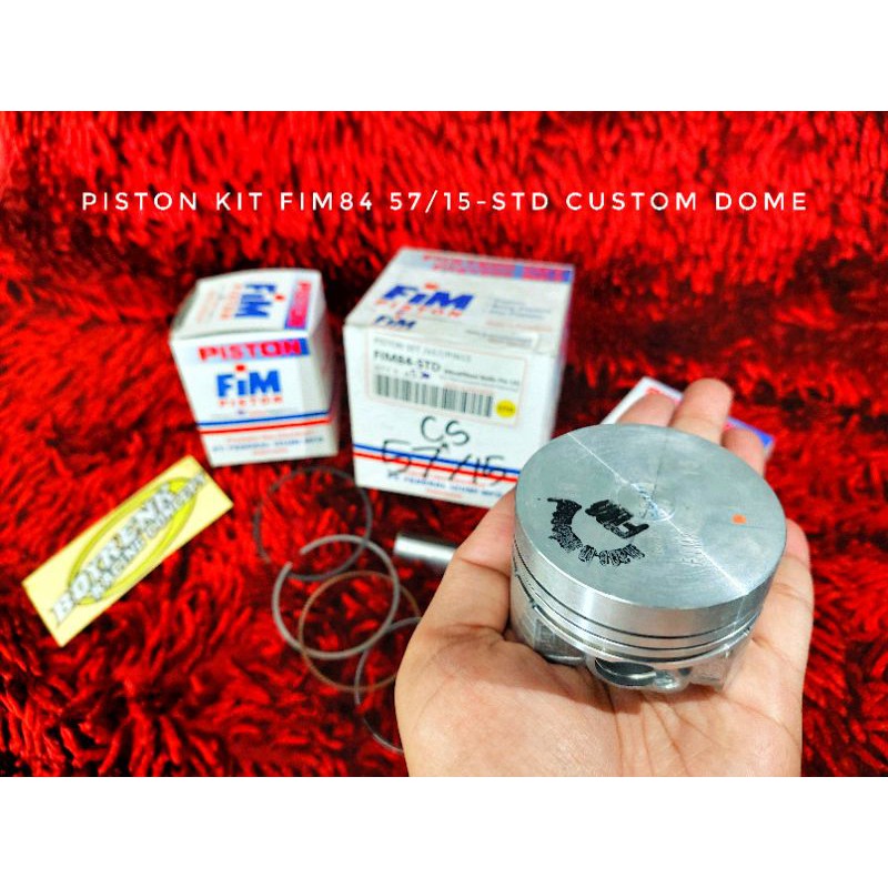 PISTON KIT FIM84 DIAMETER 57 PIN 15 CUSTOM DOME - BOYRENK RACING CONCEPT
