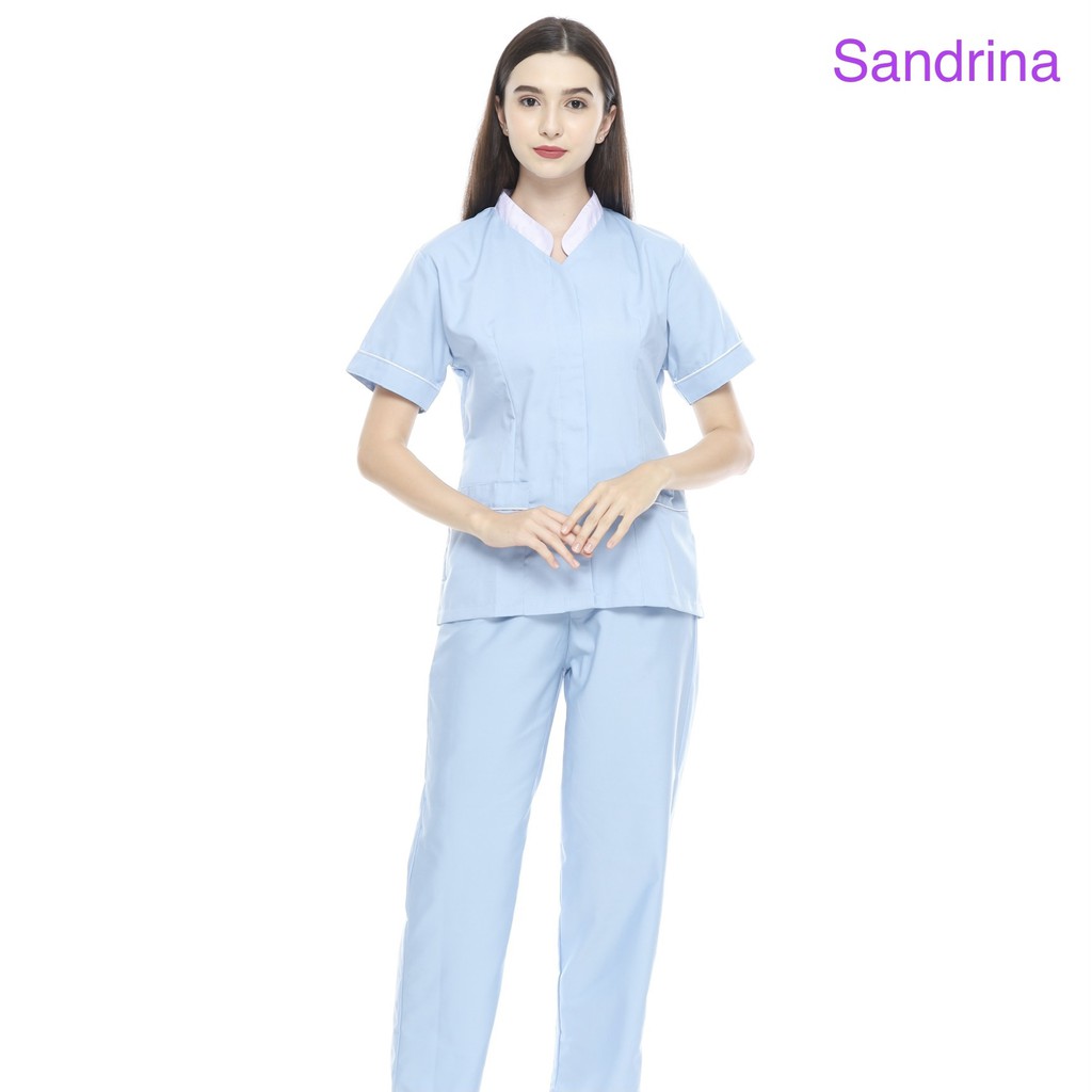 [SANDRINA] Baju seragam suster/ Seragam nanny/ Seragam klinik/ Seragam baby sitter